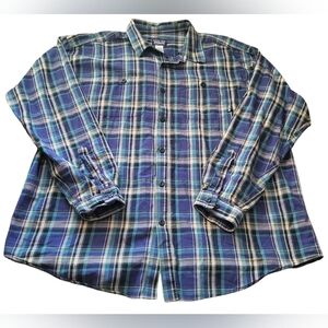 Pre-owned Patagonia Shirt Men’s XXL Cotton Plaid Button Up Shirt Cabincore